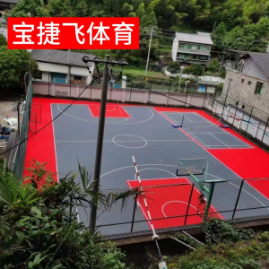 篮球场羽毛球场垫层缓冲层卡丁车平衡车操场悬浮拼装地板防滑弹性 